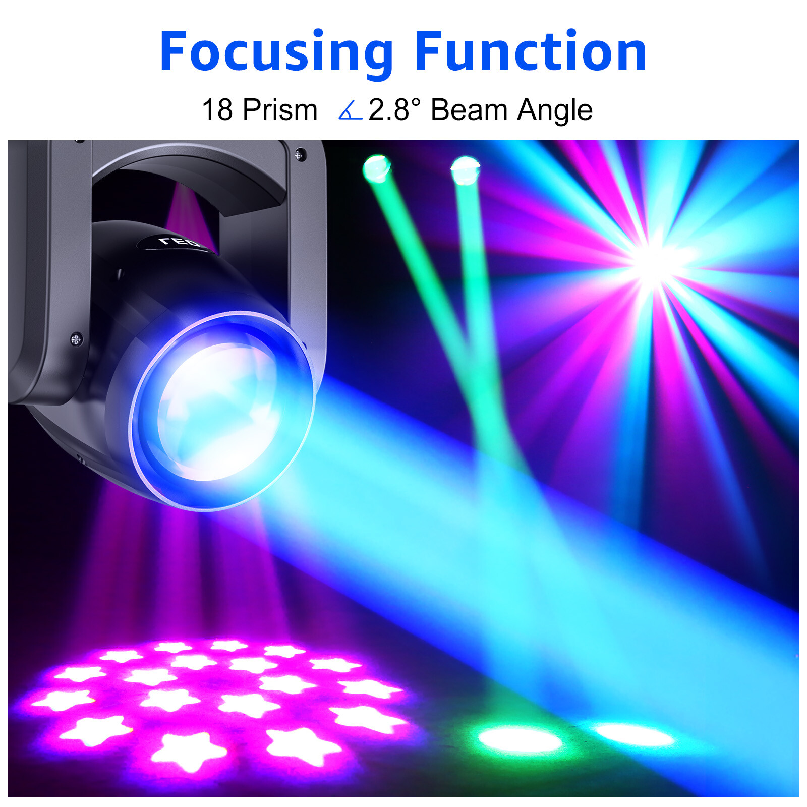 150W 6+12 Prism Moving Head Lights 8 GOBO 8 Colors Beam Stage Light for DJ Party