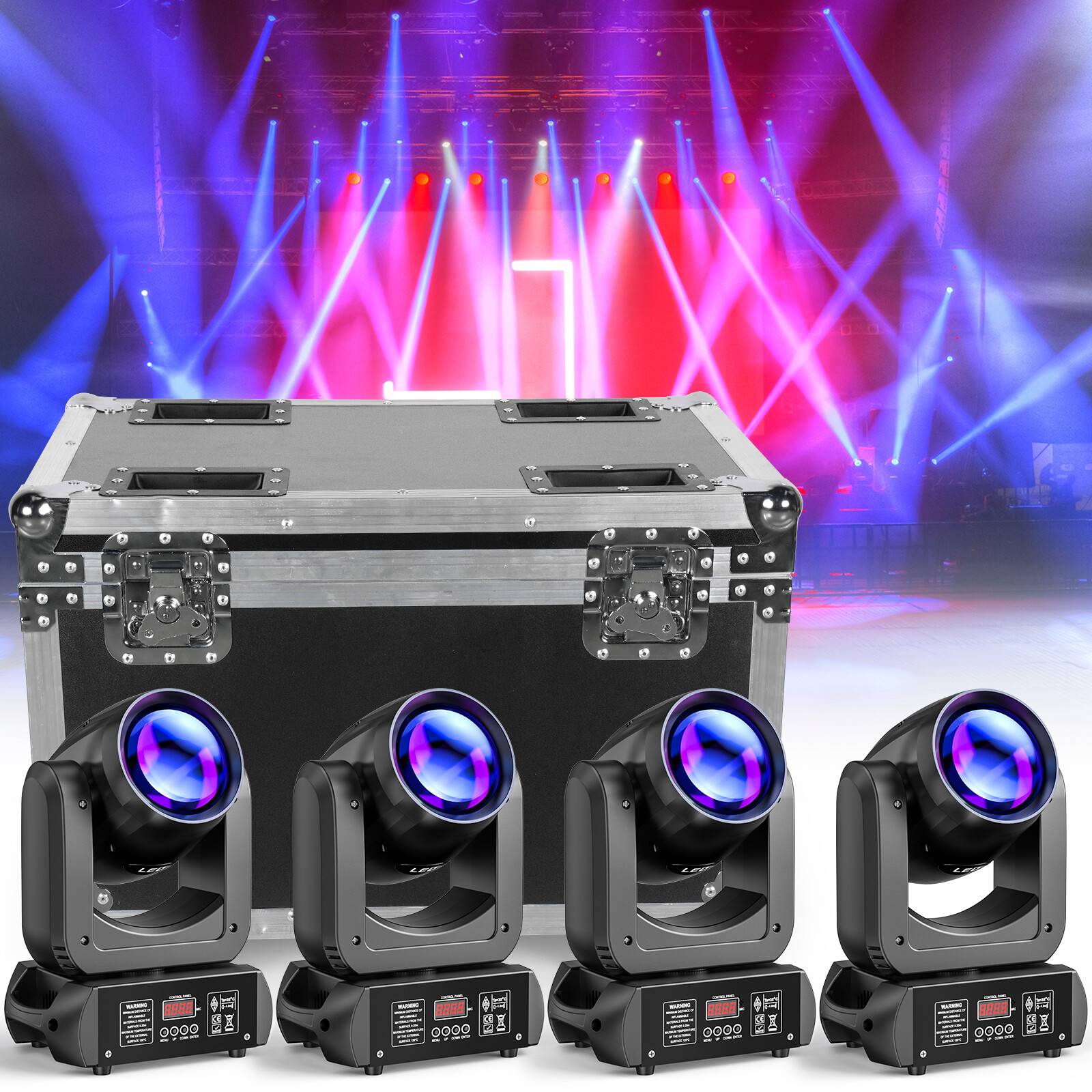 150W LED Beam Moving Head Light 18Prism Gobo Stage Light DMX dj Spot Party Light