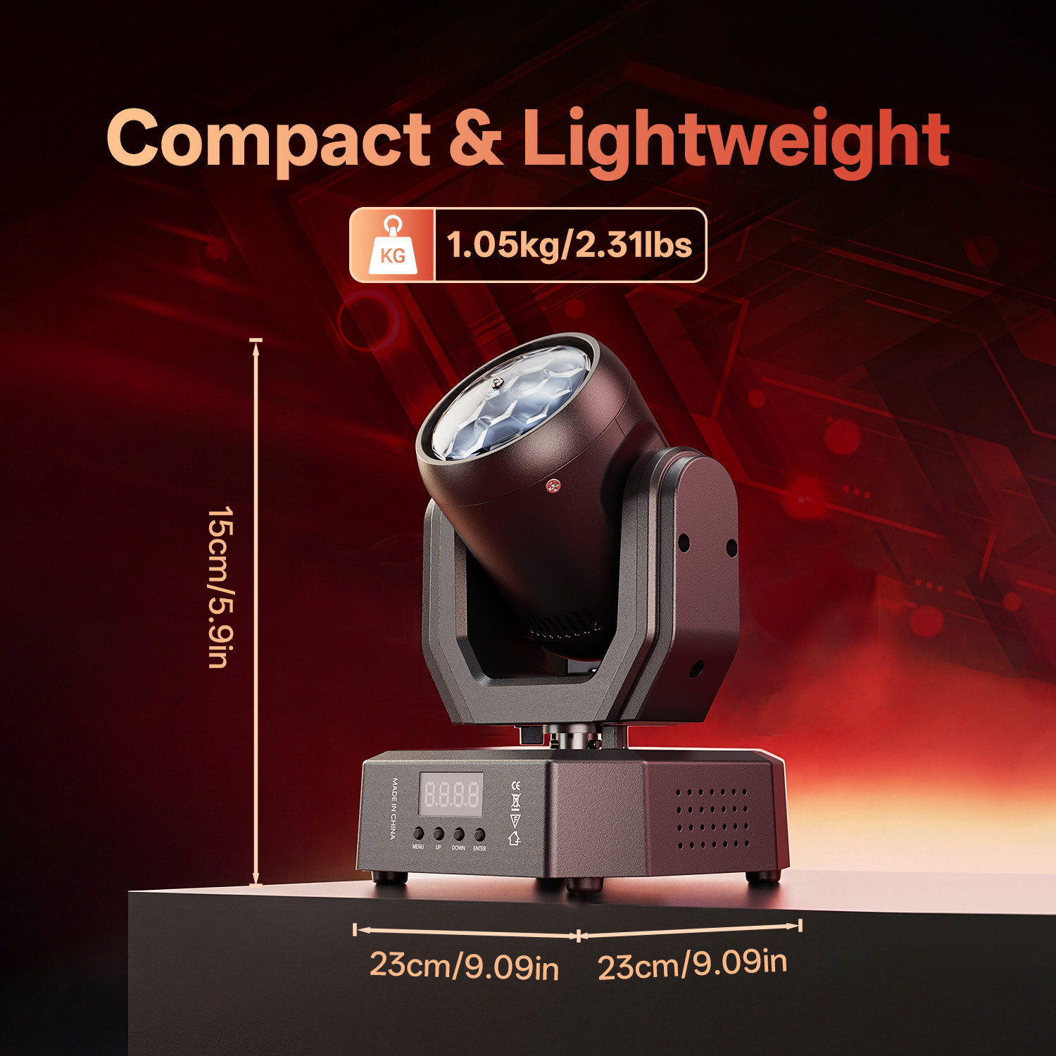 Compact RGB LED Effect Light 30W Beam Pattern Projection DMX Sound Remote