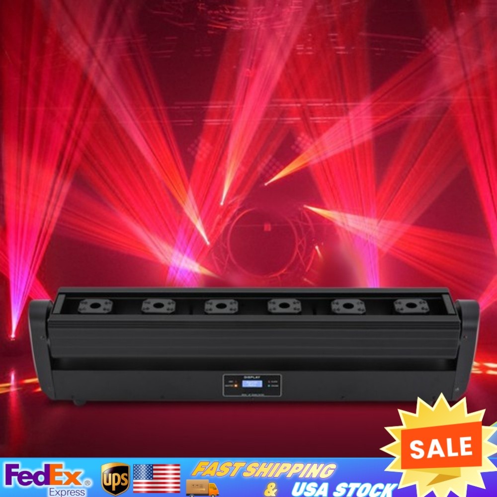 Laser Moving Head Light Bar 6x500mw 6 Eyes Stage Beam DJ Disco Party Light