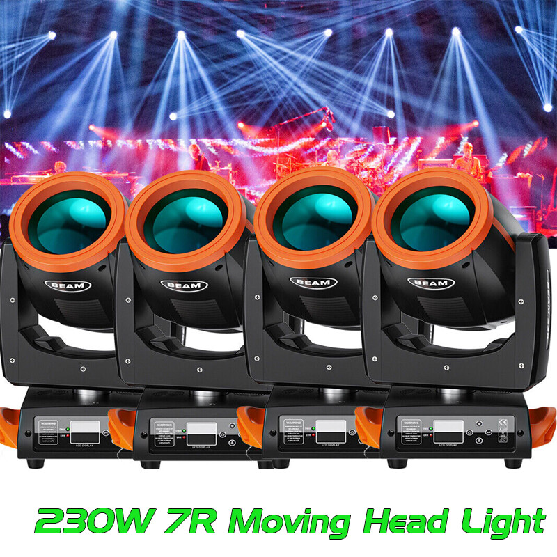 230W 7R Moving Head Light 16 Prisms 14 Pattern DMX512 Stage Effect Lights & Case