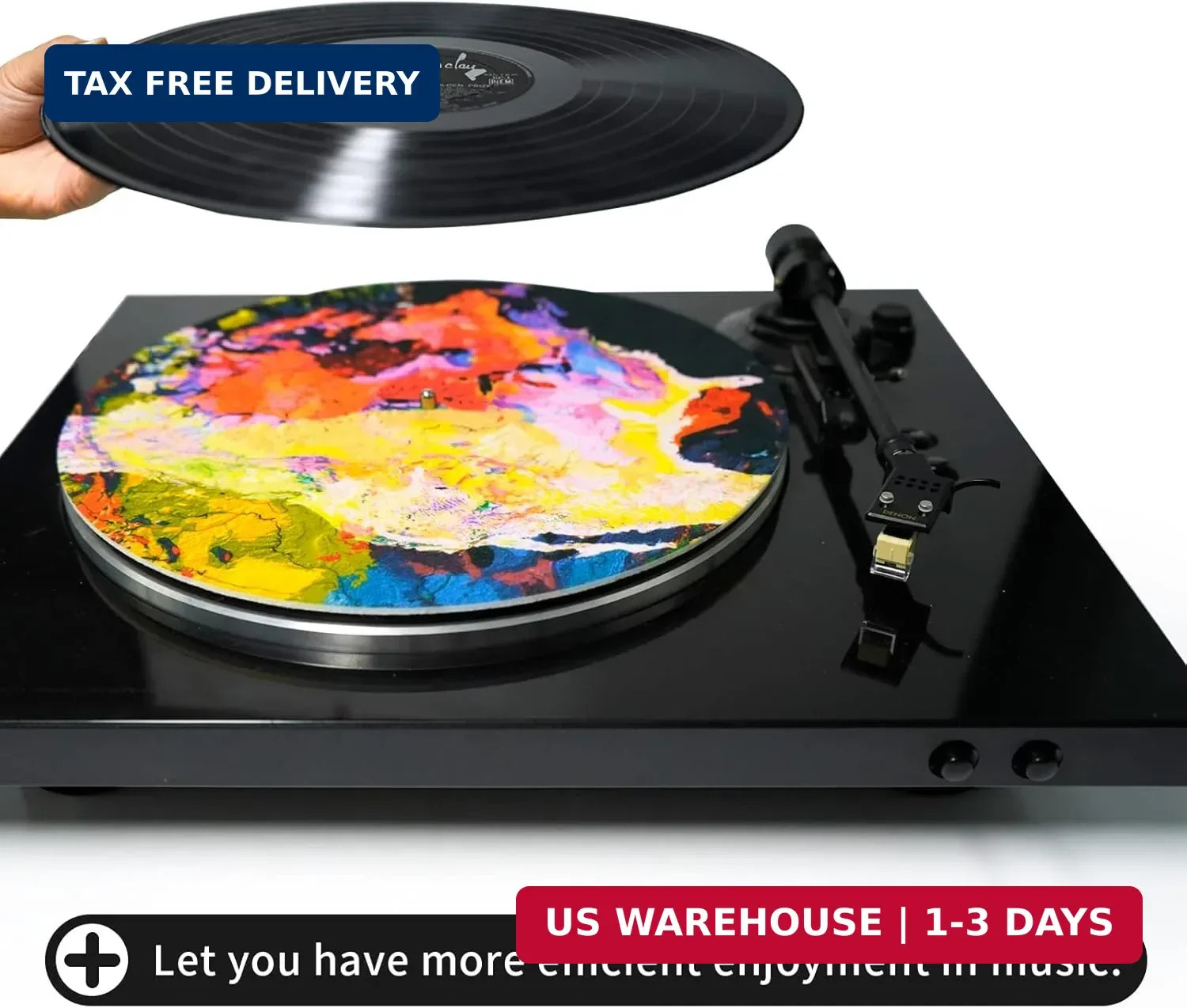 3mm Turntable Mat, Slipmat Anti-Static for 12 Inches LP Vinyl Record