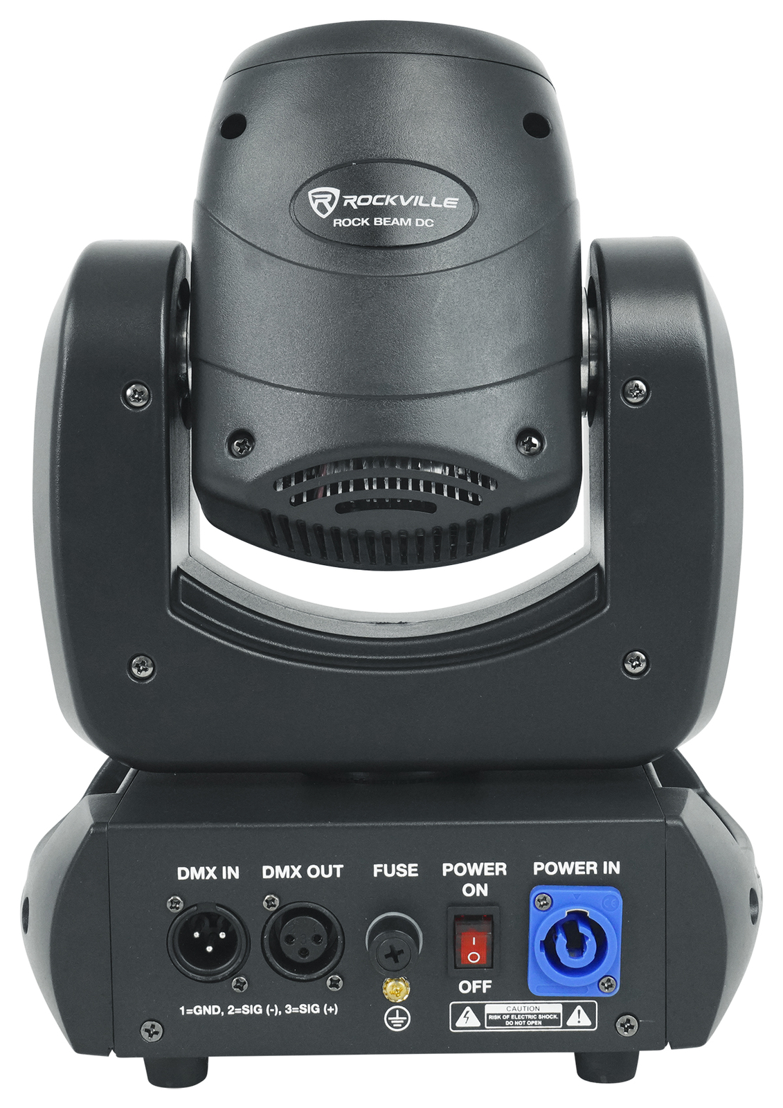 Rockville Rock Beam DC DJ Club Stage Moving Head Light 8 Gobos+18 Facet Prism