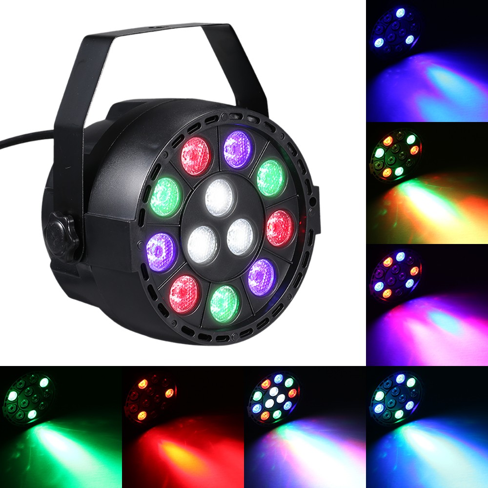 AC90-240V RGBW Par Light 8CH DMX Strobe Sound Active Disco Party Wall Wash V1