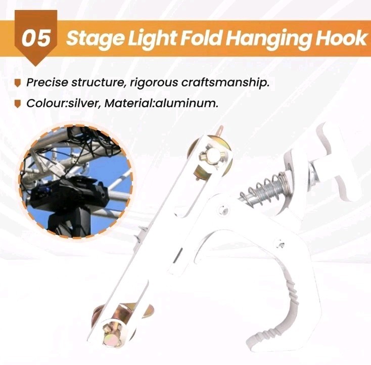 Aluminum Fold Clamp Hooks Stage Light Fold Hanging Hook Loading 150Kg4603