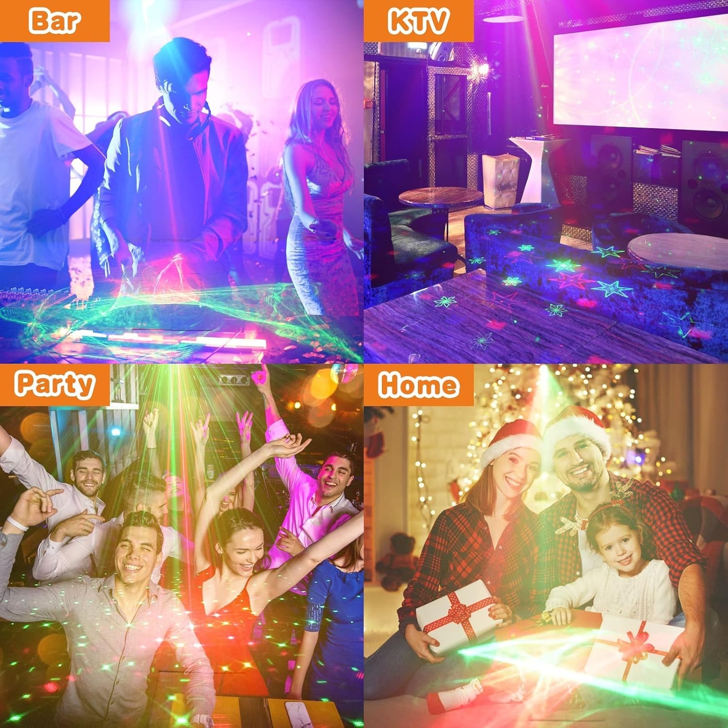 3-in-1 RGB LED Disco Lights with Northern Laser & Sound Activation – USB Powered