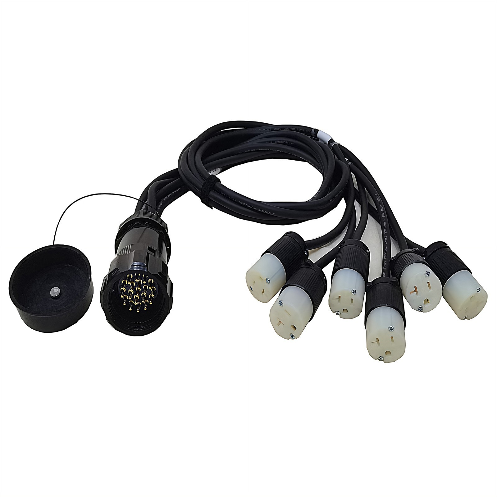 19pin Socapex to Edison Power Cable 5ft 1.5meters 13AWG for Power Distro Box