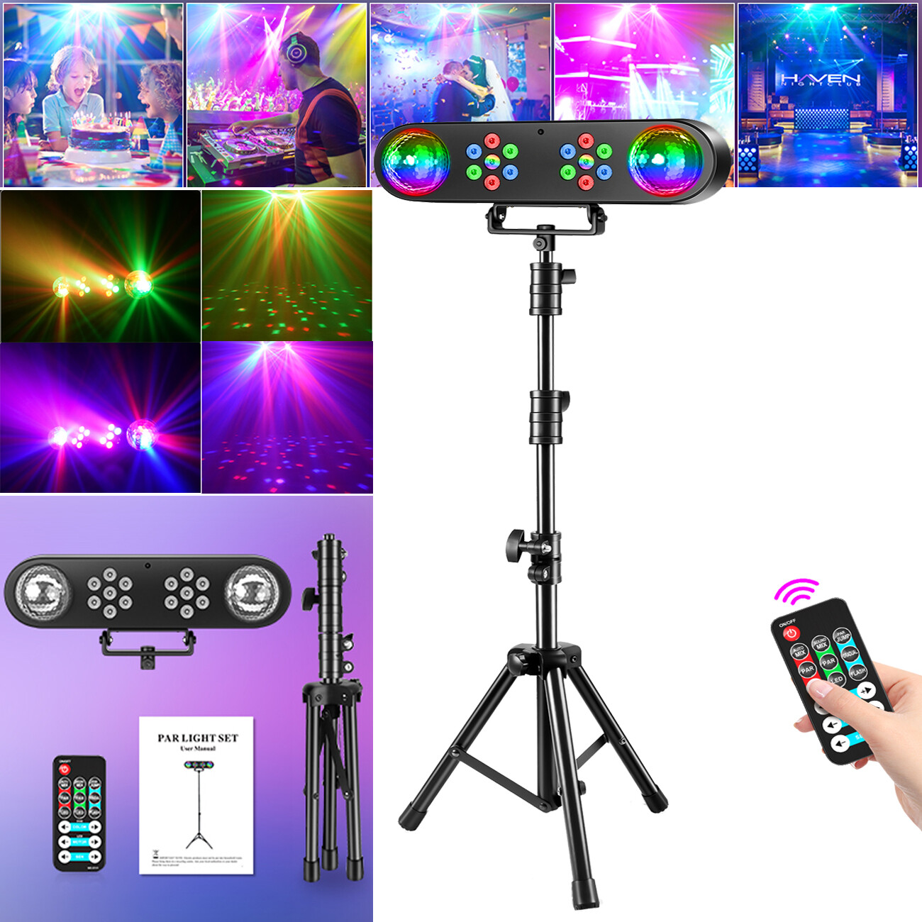 Disco Lights With Stand Telbum Party Bar Light Set Mobile Stage Lighting System
