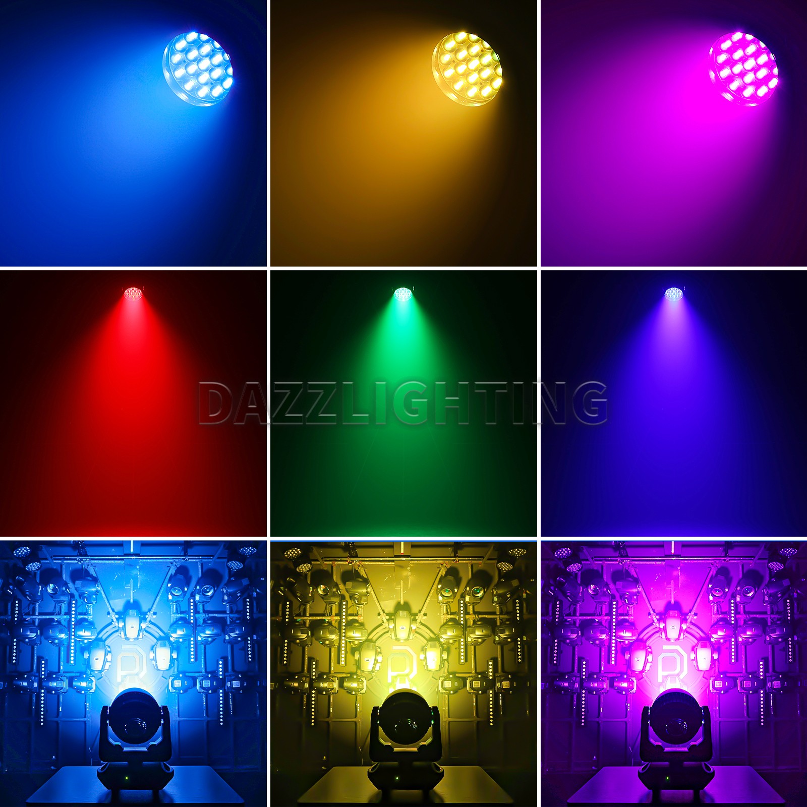 PAIDUN 19x20W Moving Head Wash Light Zoom 4-60° RGBW DMX512 DJ Disco Bar Party