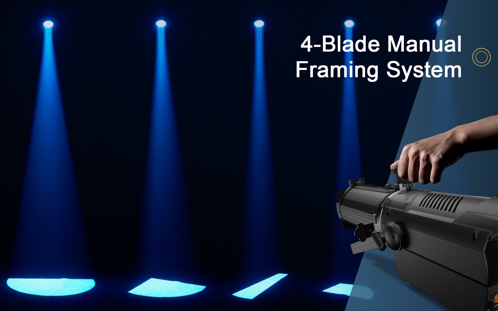 SHEHDS 350W Optical Zoom RGBW 4in1 Spotlight LEKO Profile LED Spot Theater Stage