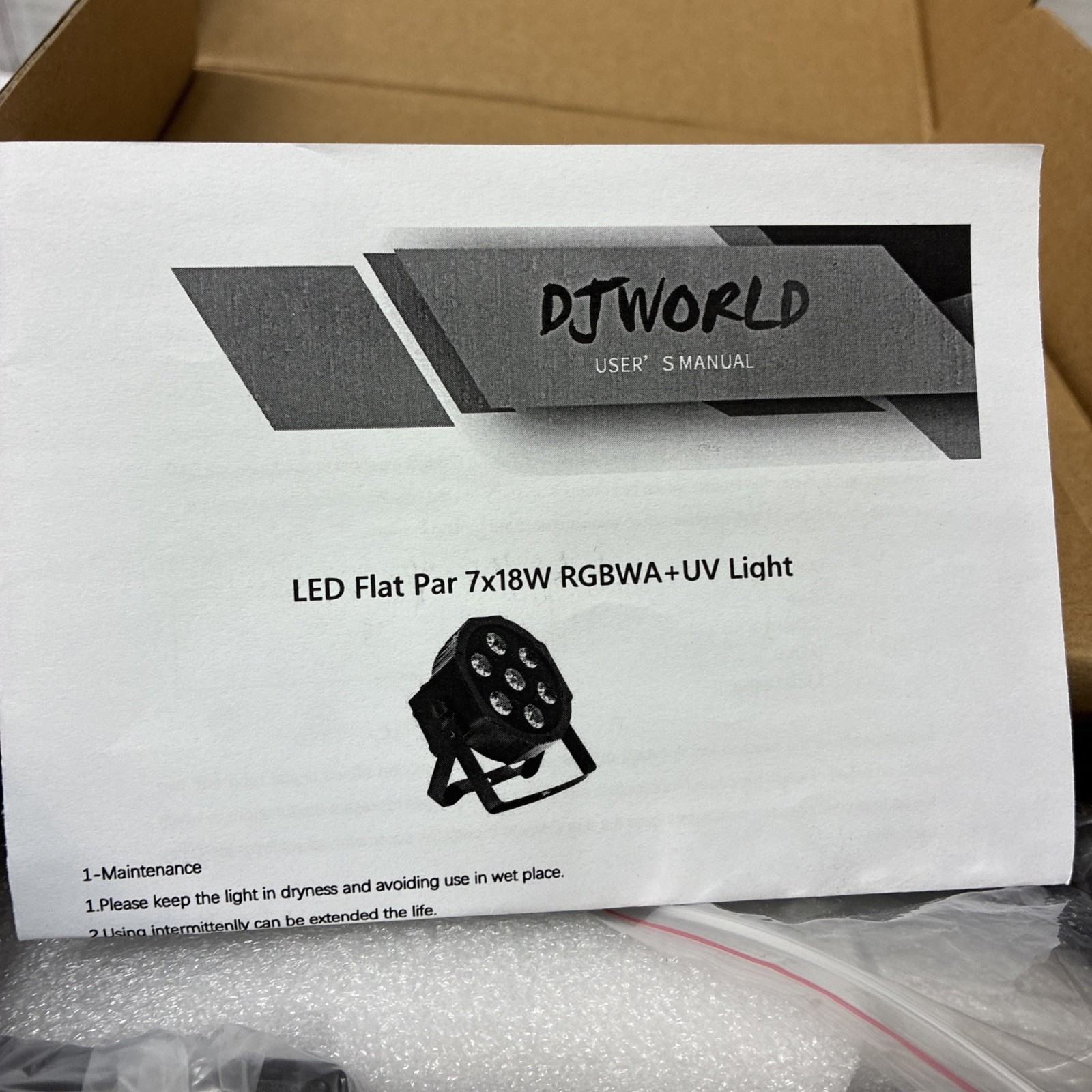 7x18w RGBWA UV LED Par Light