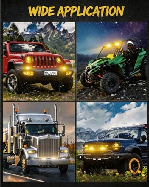 Yellow LED Light Bar 6 Inch 120W Driving Lights Backup 2 * 6″ Amber 120W SPOT