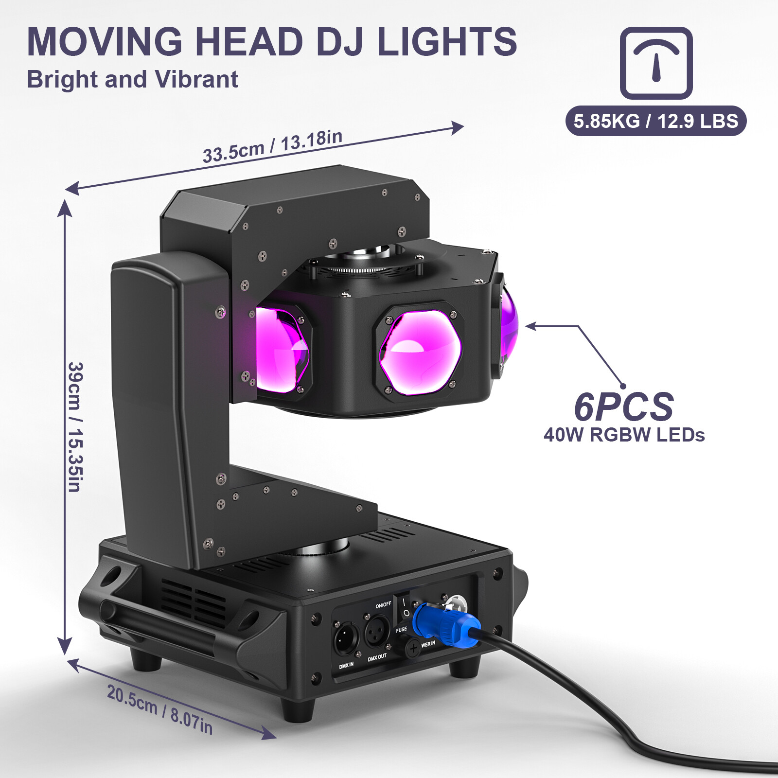 300W LED Moving Head Light Beam Stage DMX Spot Disco Party Show DJ Lighting US