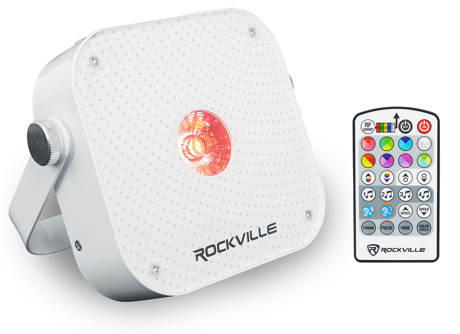 Rockville MINI RF1 V3 DJ/Party LED Par Wash Up Light+RF Remote+APP+Wireless DMX