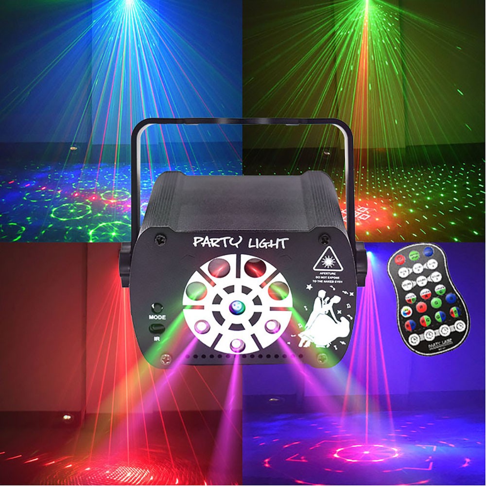 8-Eye DJ Disco Party Stage Light Laser Projector LED RGB KTV Show Lighting USB