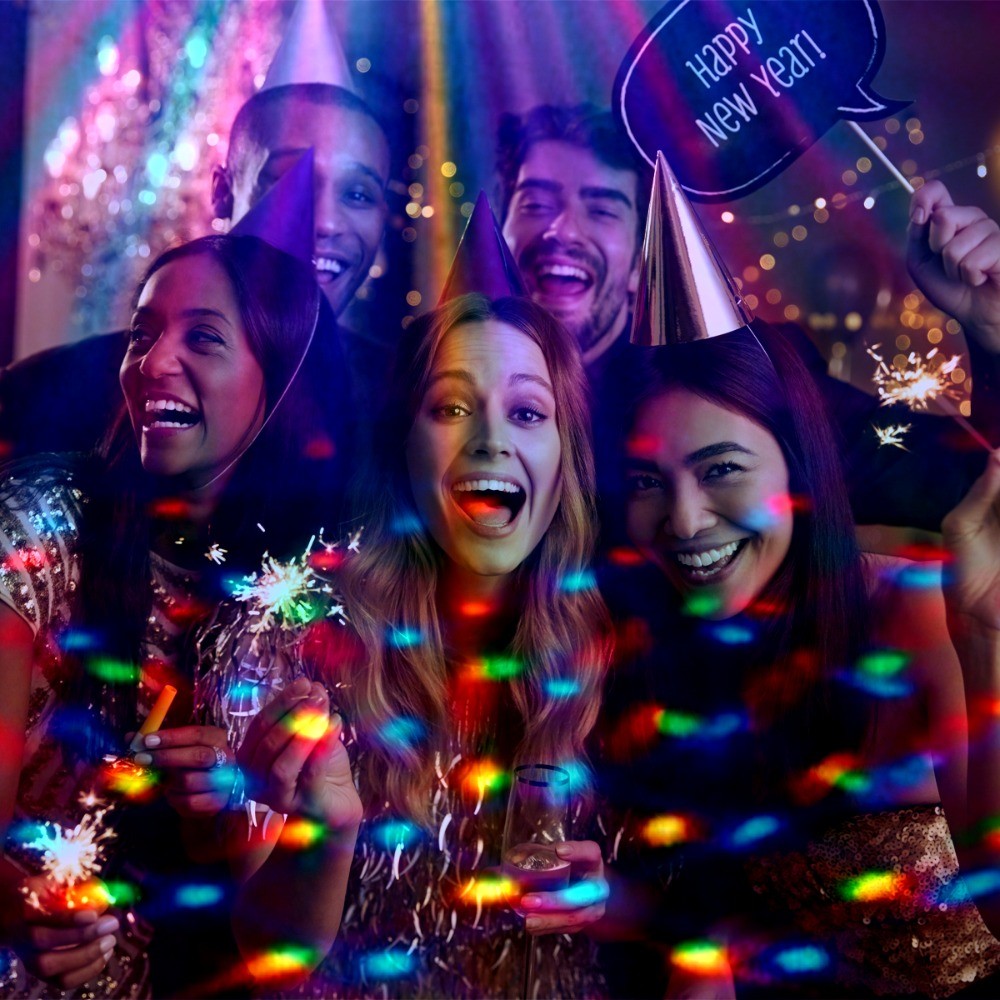 Disco Ball Party Lights DJ Sound Activated with Strobe Effect & Remote Control