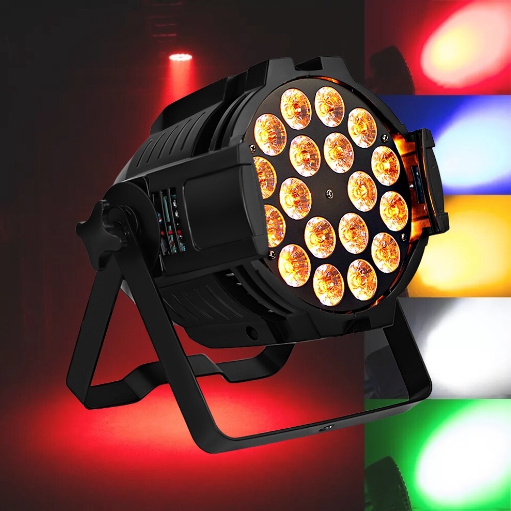 BECEN 2pcs 18x18W RGBWA+UV 6in1 LED Par Light For Church Party Christmas Stage
