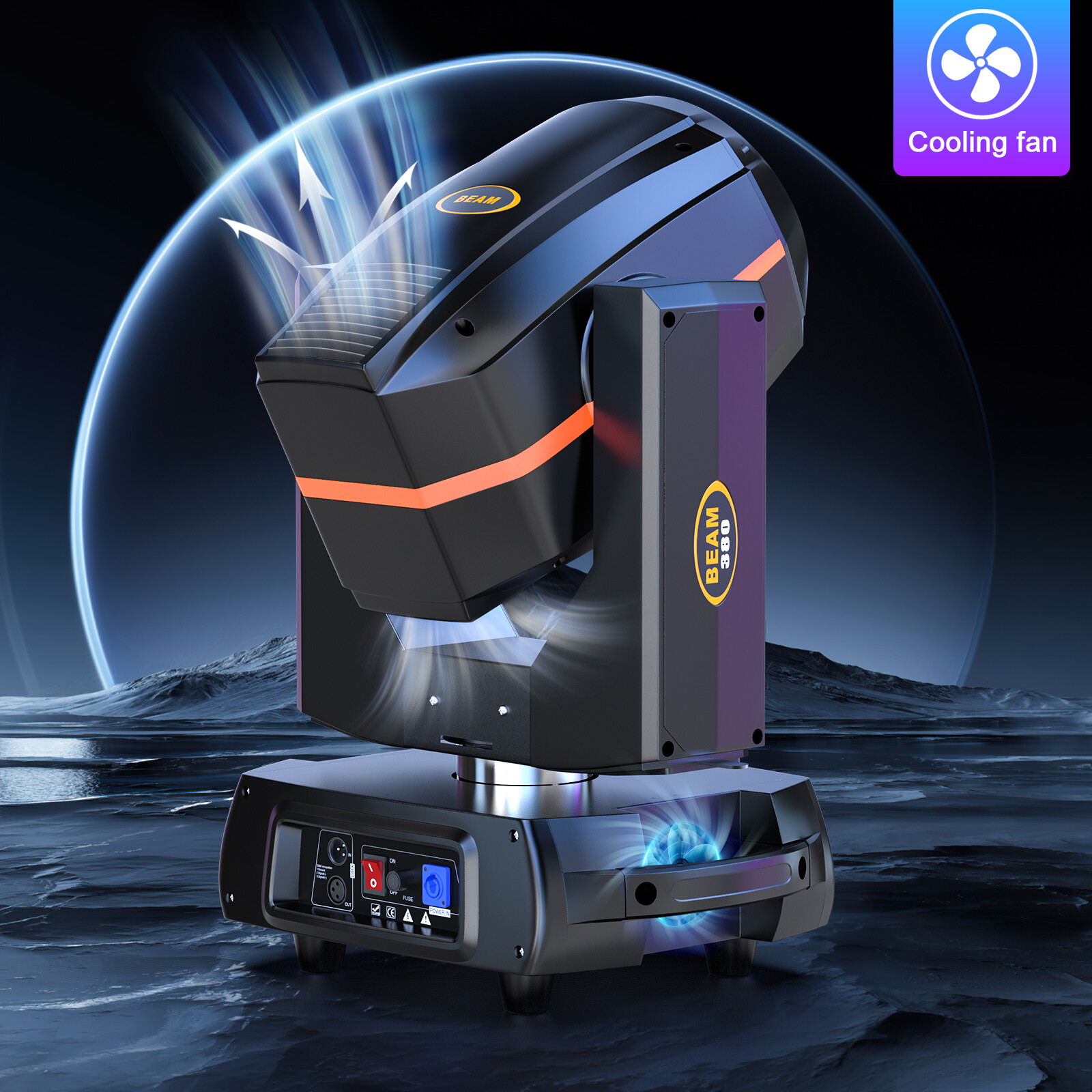 380W 20R Moving Head Stage Light 48Prism RGBW Gobo DMX Beam Strobe Disco Light