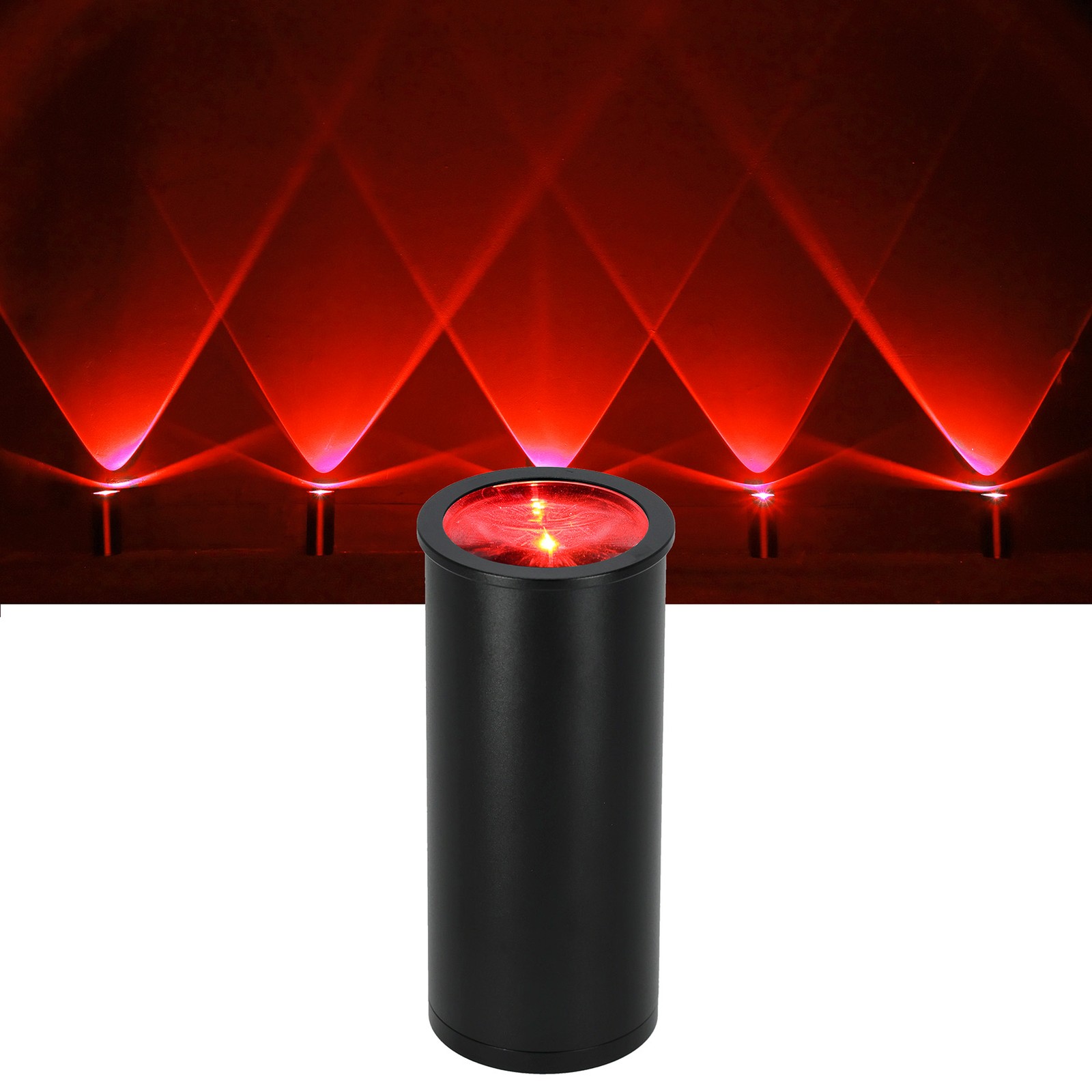 Rockville MINI HALO BLACK DJ Wall Wash Light Effect, Battery, Wireless DMX, RF