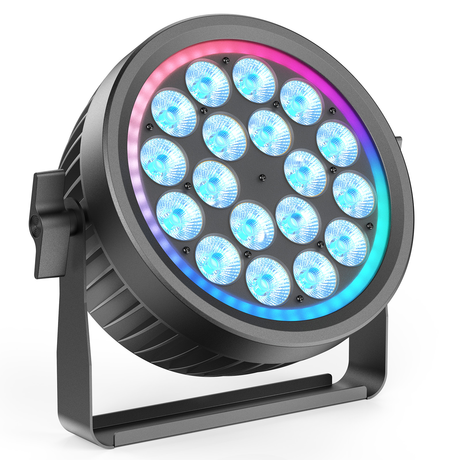 GdjRttk 270W DMX512 RGBW 18 LED Wash Par Fixture Stage Lights Disco Party Disco