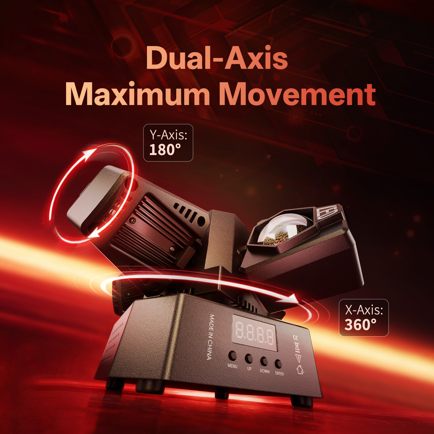 UKING 120W RGBW 4-Arm Beam Magic Ball Stage Light Laser LED Moving Head Light