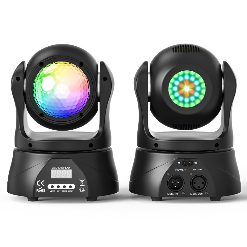 Compact Dual Head Moving Light With RGBW Kaleidoscope For Wedding Stage Party