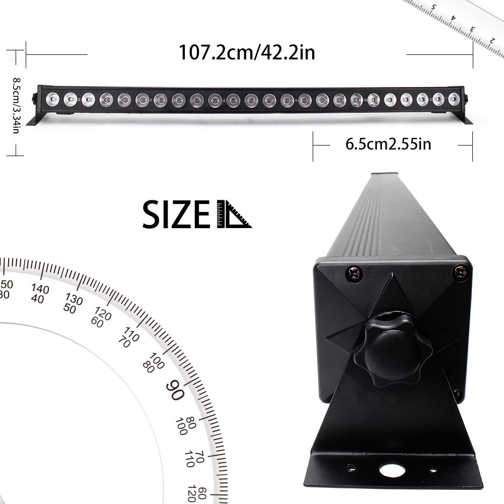 24 LED RGB Wall Wash Light Bar DMX Stage DJ Disco Party Club Lights With Remote