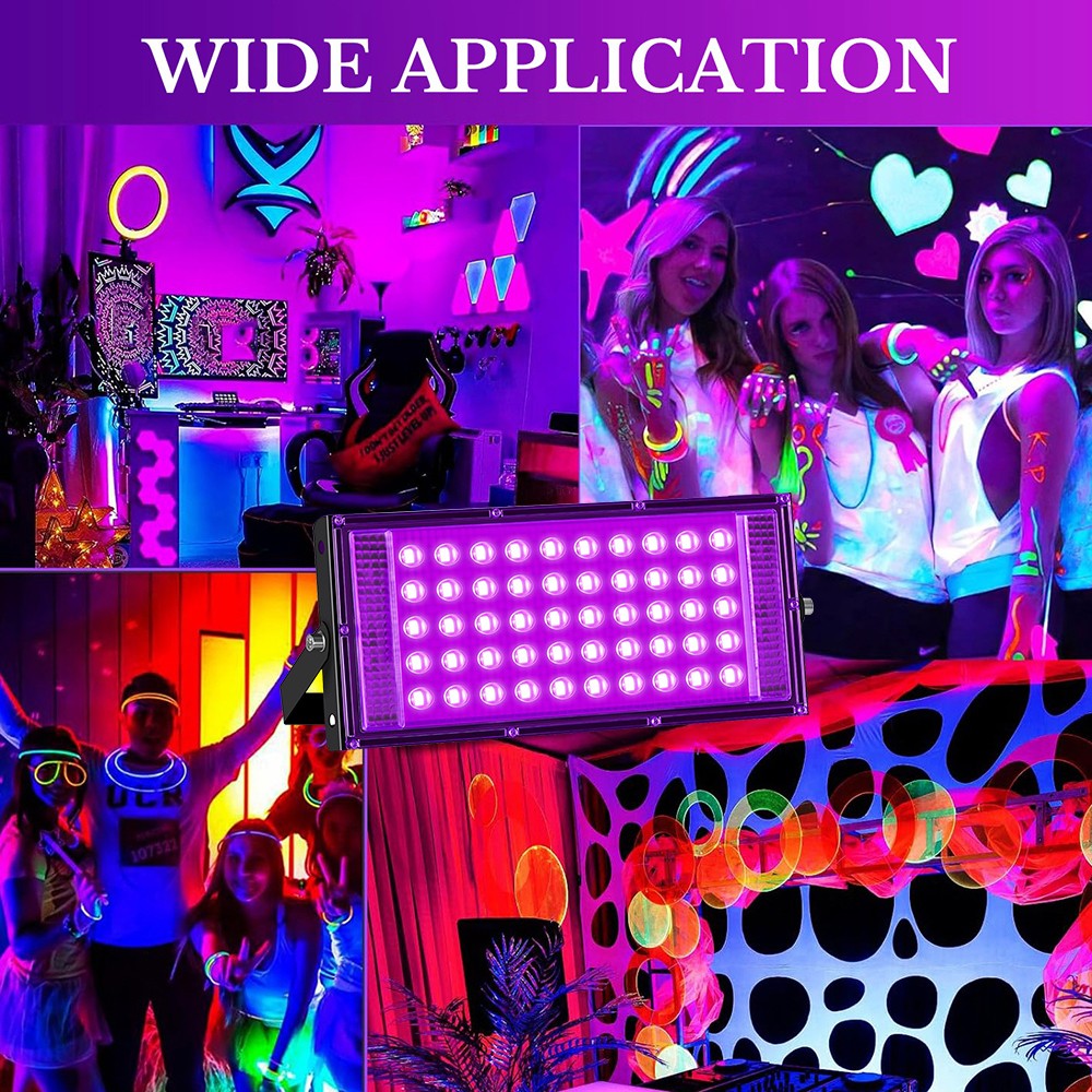 150W LED Black Light, Powerful UV Spotlight, 395nm UV Lamp for Christmas Lights