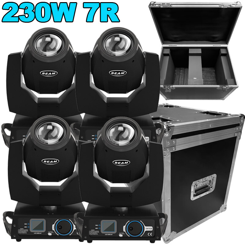 7R 230W Moving Head Light RGBW Stage Lighting LED DMX Beam Disco DJ Party w/Case