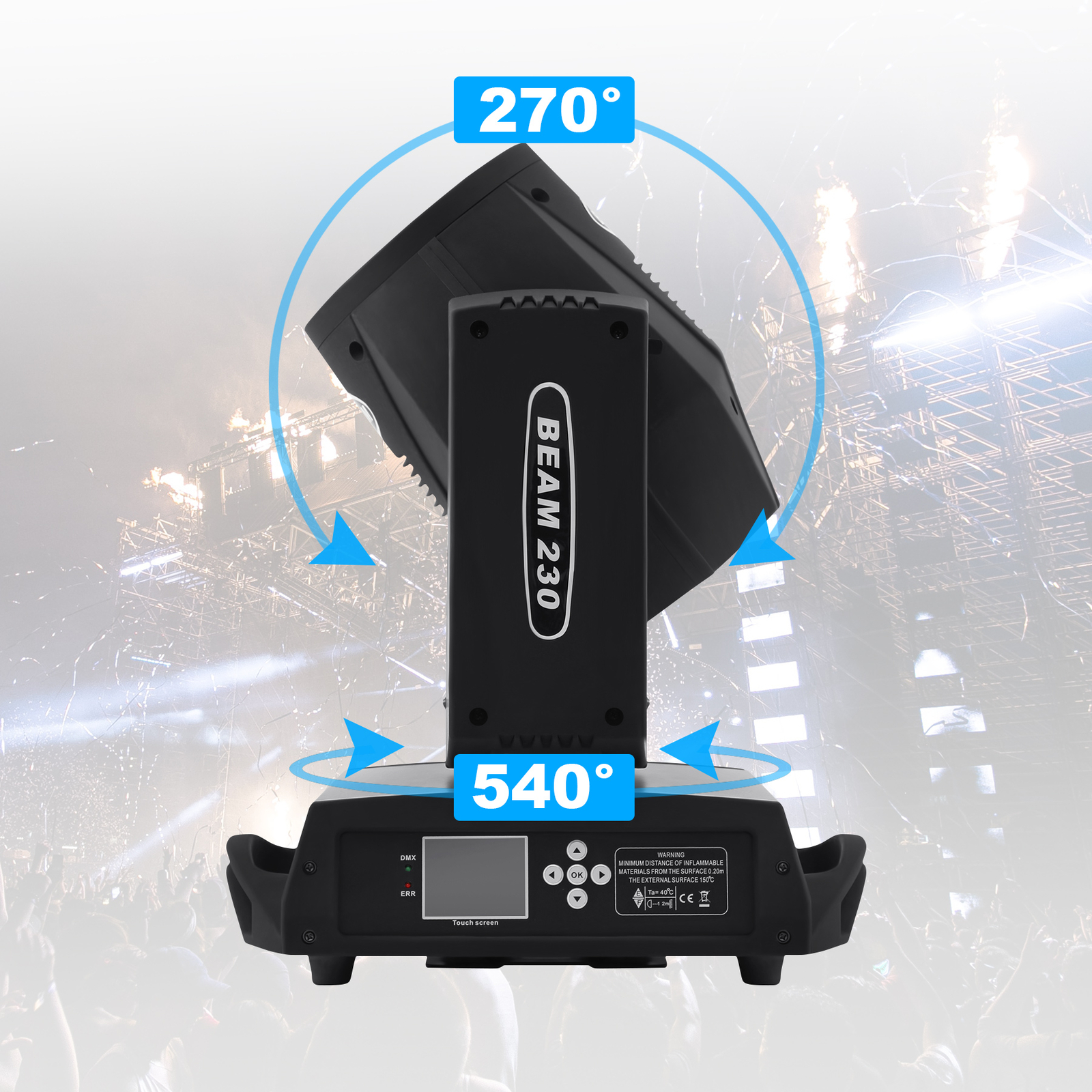 7R 230W Zoom Moving Head Beam Sharpy Light 16 Prism Strobe 16Ch Stage Party US