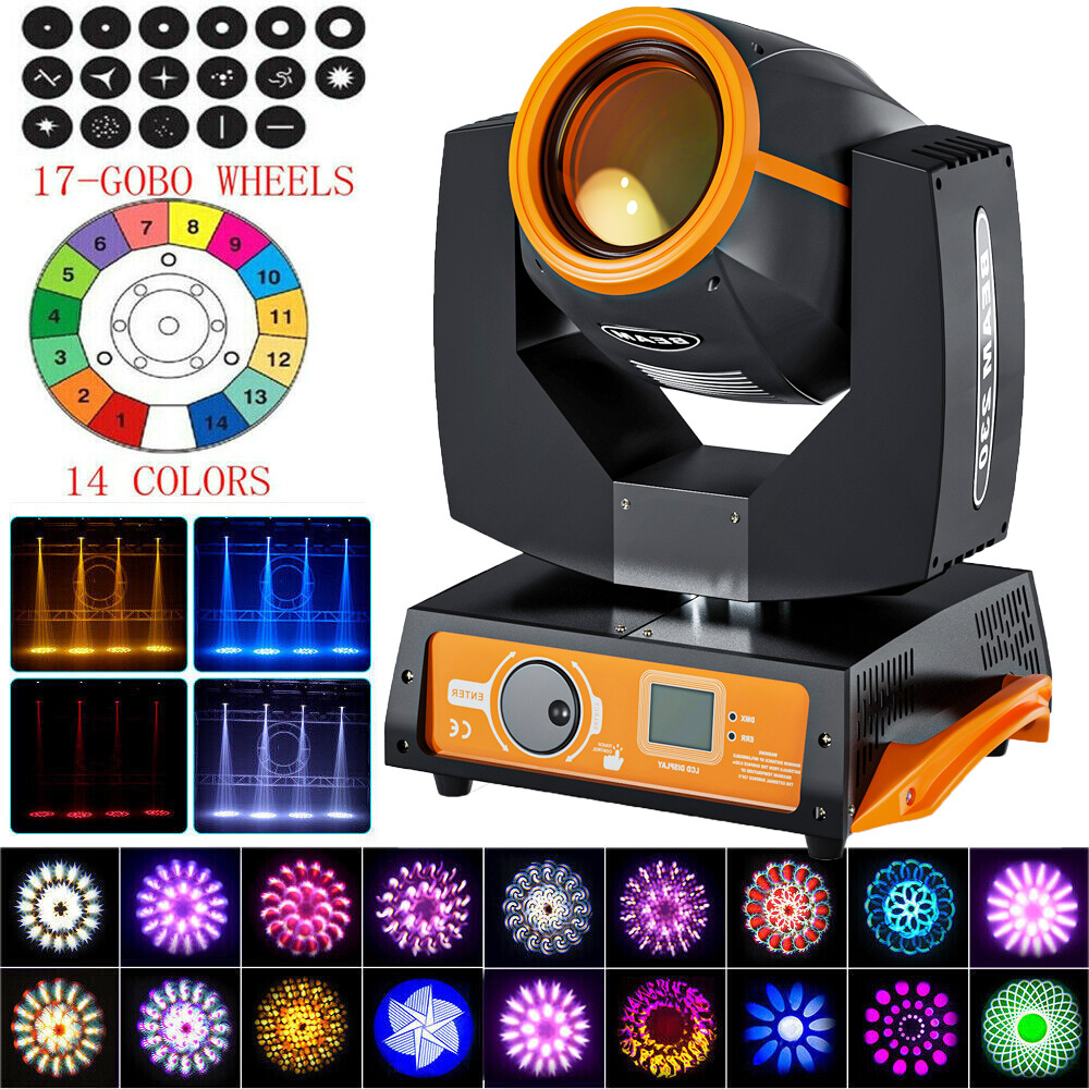 7R 230W Zoom Moving Head Light Gobo Strobe LED DMX DJ Bar Disco Show Stage Light