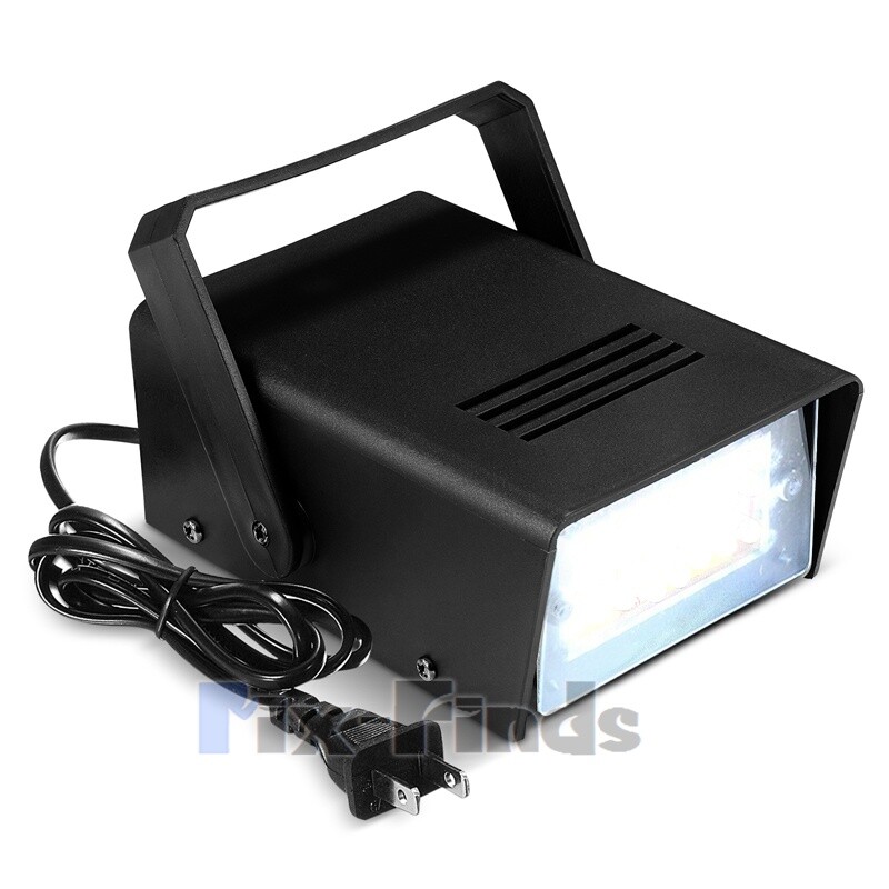 Lot 1-4x DJ Lighting Mini Strobe LED Lightweight Strobe Flash Light White Light