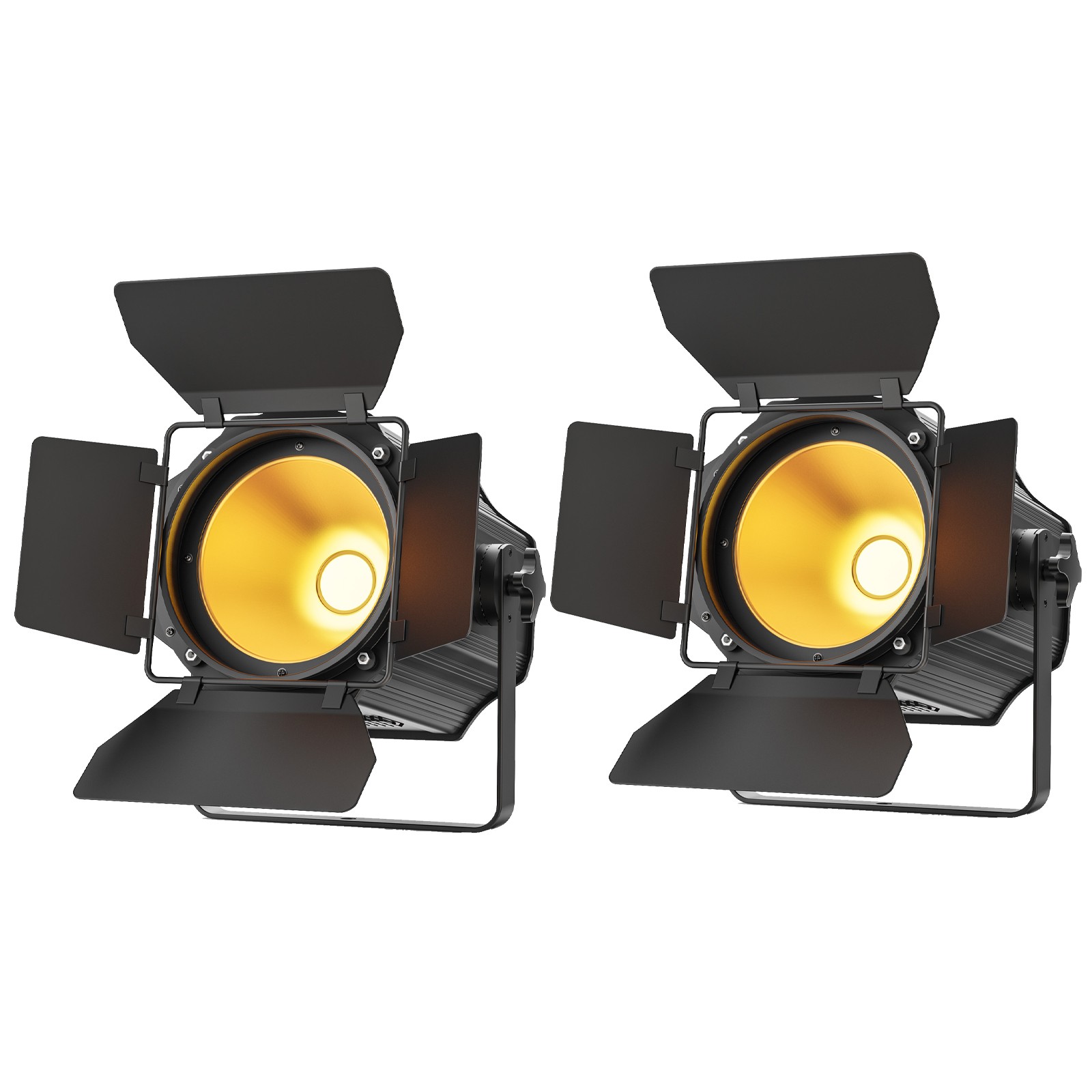 Par Light Dual Color COB 200W Spotlights with Barn Door DJ Party Stage Lighting
