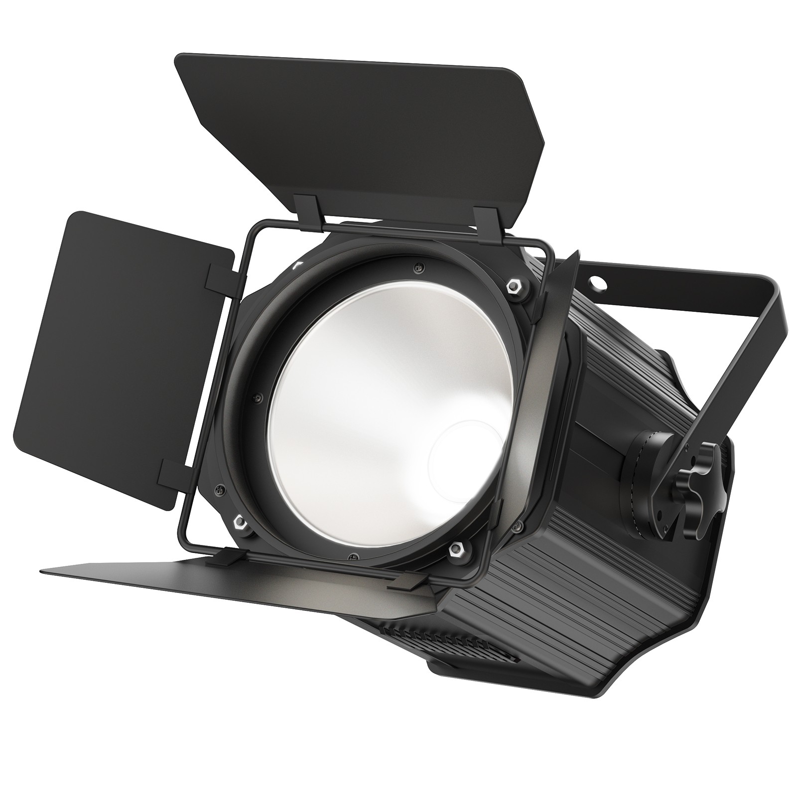200W COB Par Light Warm & Cold White Spotlights with Barn Door DJ Stage Lighting