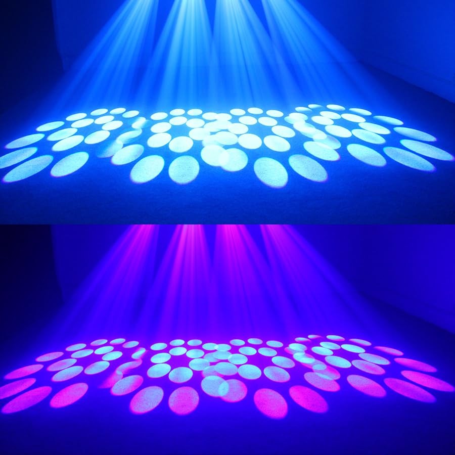 Ouzisg LED 120W Beam DMX Stage Light with 8 Colors 8 Gobos Rotating Prism Eff…