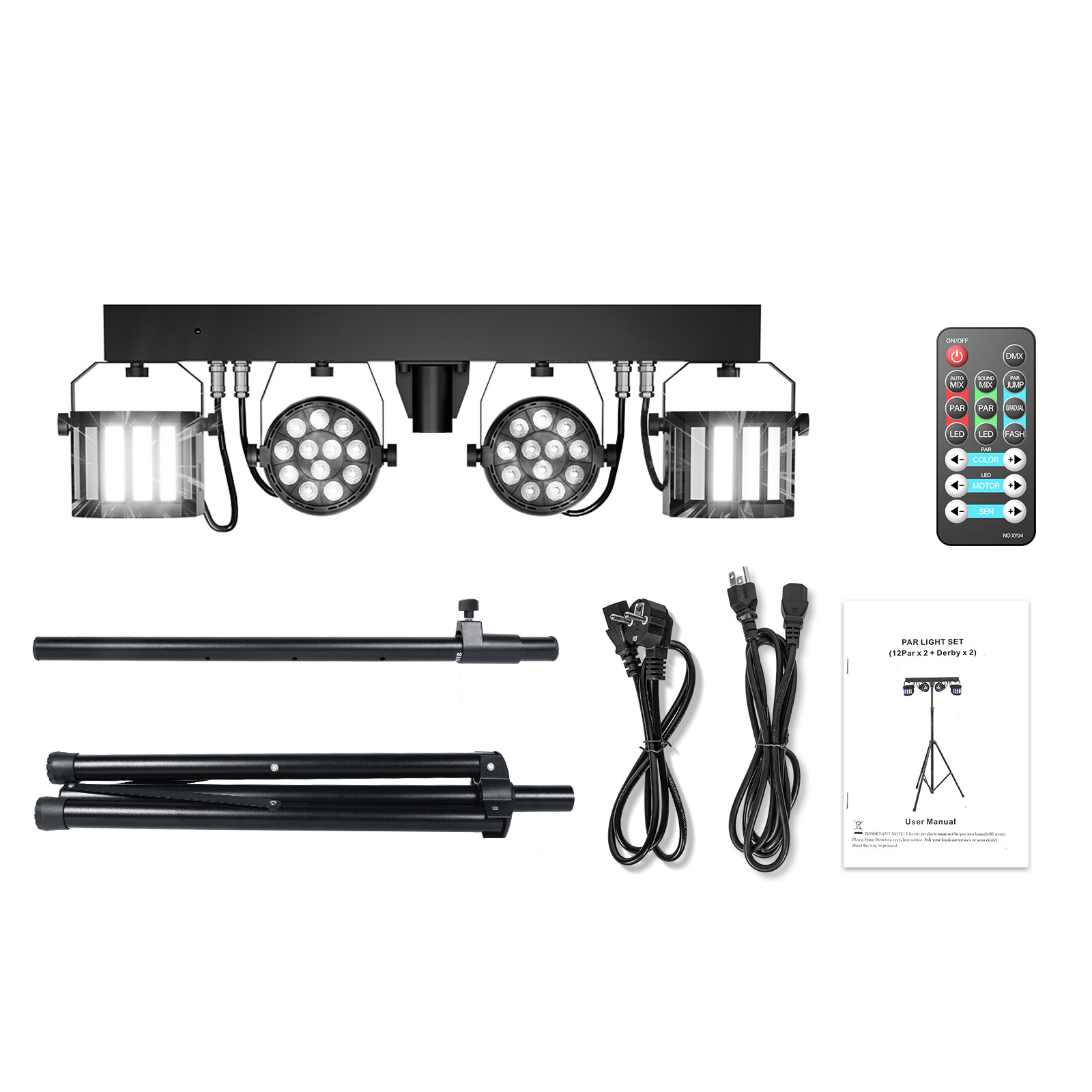 DJ Light System Set With Tripod And Remote Control LED PAR Light Effects