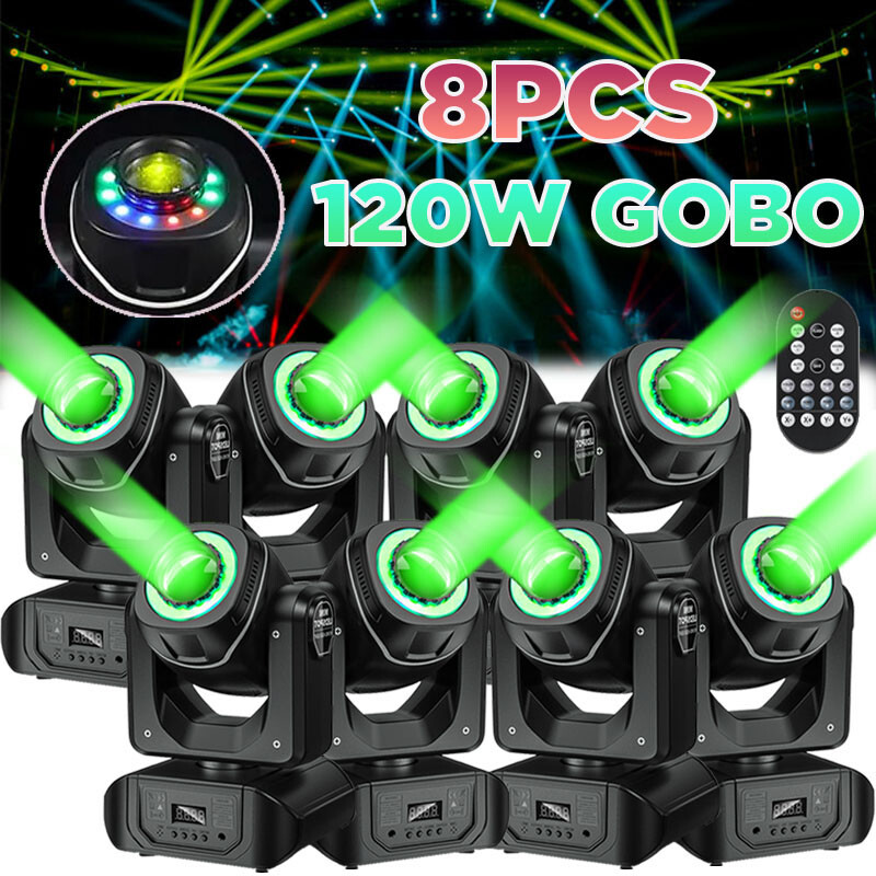 8PCS RGB 150W Moving Head Light 8 Gobo 8 colors Stage LED Beam DJ Lights DMX512
