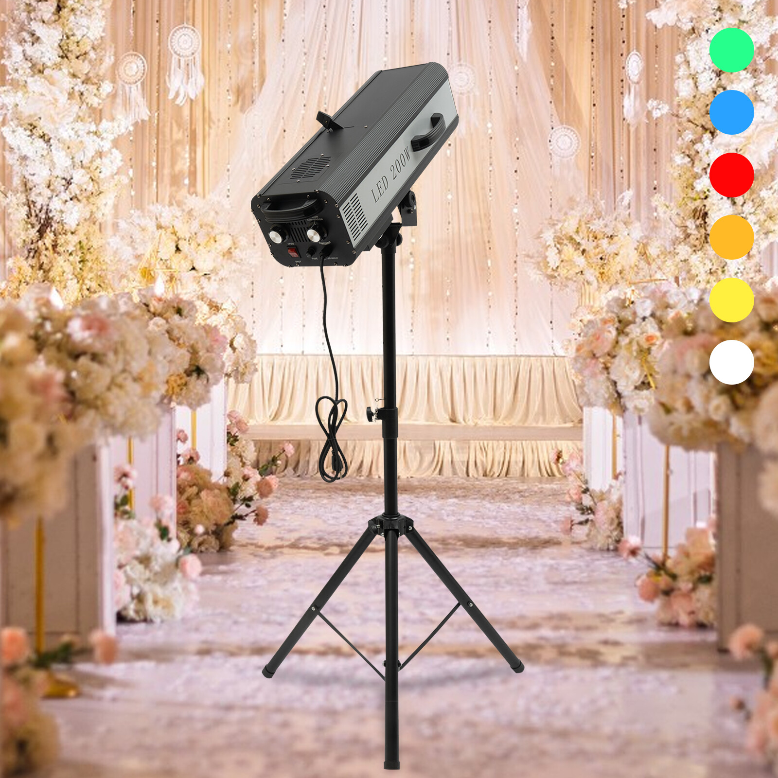 Follow Spotlight With Stand Manual Control For Party Theater Stage Light 200w
