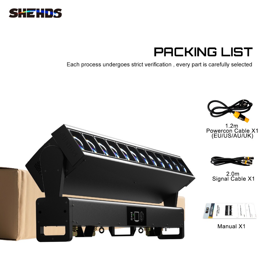 12x40W RGBW 4in1 LED Zoom Beam Moving Head Light Wash For Disco Bar DJ Party