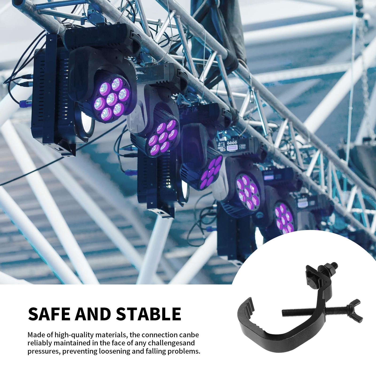10 Pack Heavy Duty Aluminum Alloy Stage Light Clamp Hook Truss C Clamp for DJ
