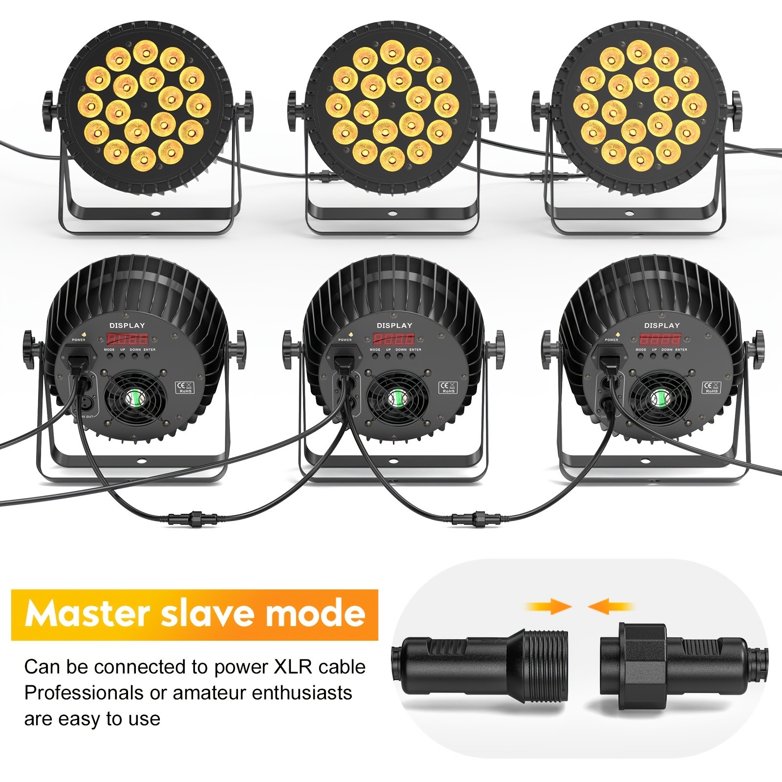 18 RGBW LED PAR Stage Light DMX512 4/8CH DJ Disco 25° 110W