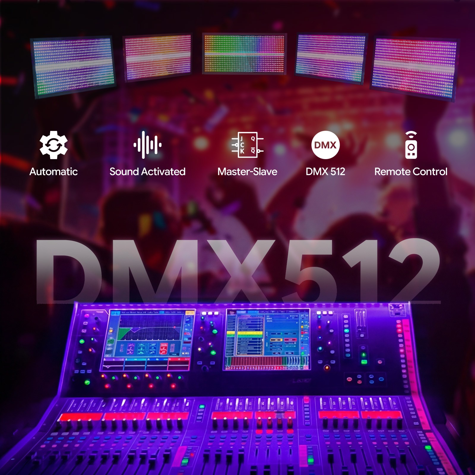 Disco Light 768LEDs Wall Wash light DMX512 RGB Beam Stage Lighting DJ Disco Club