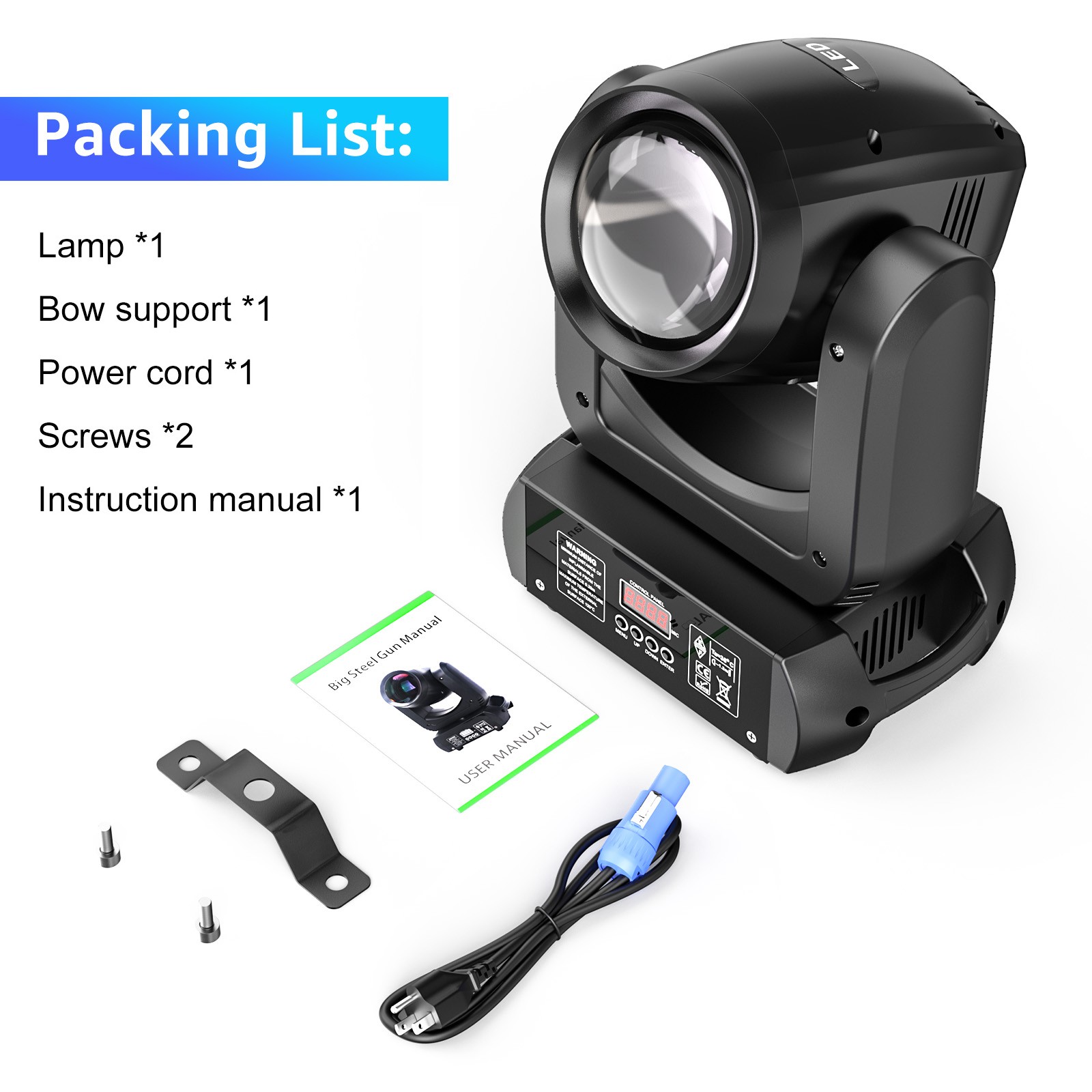 Halloween 150W LED Beam Moving Head Stage Light 18Prism Gobo DJ Spot Party Light