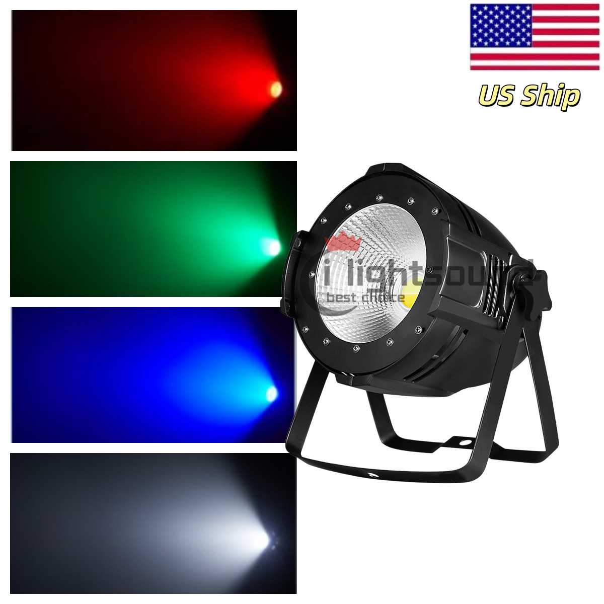 US RGBW 4IN1 100W cob par light dmx512 disco dj stage par can party wash light