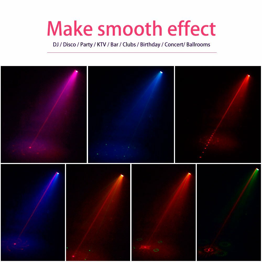 LED 120Pattern DJ Projector RGB Stage Lighting Party KTV DJ Disco Lights Club
