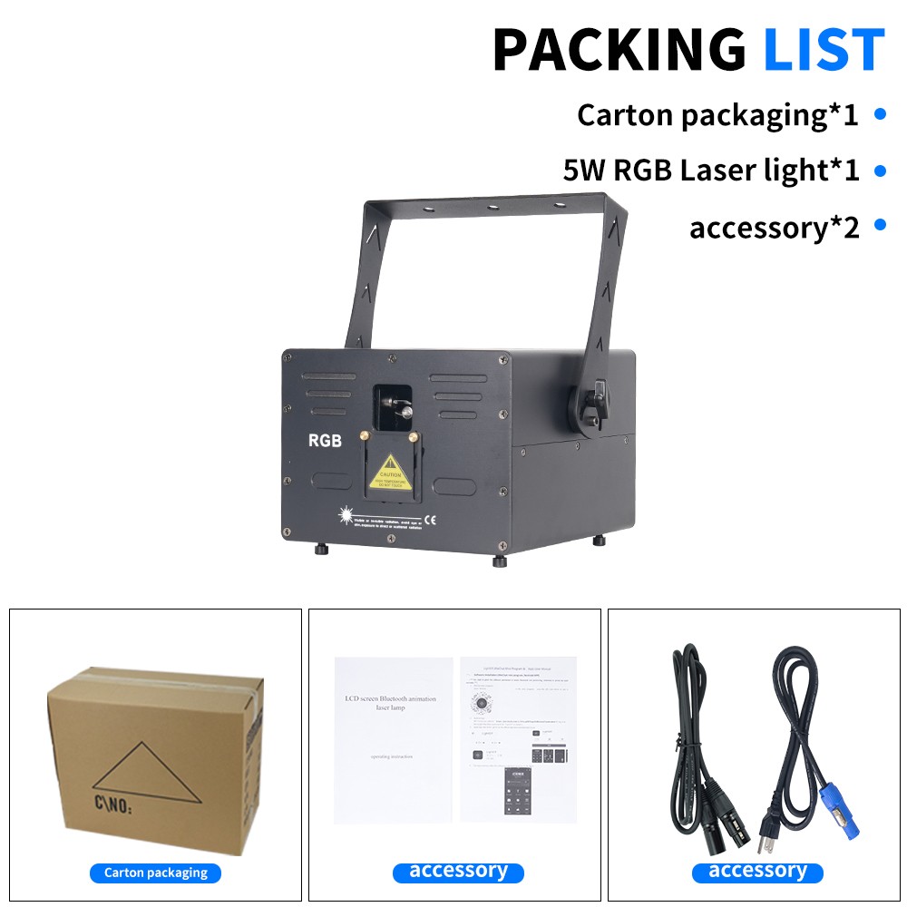 10W RGB DMX512 ILDA Full Color Animation Laser Light for Wedding Party Djs Stage