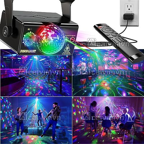 Disco Lights, Party Lights Strobe Light Sound Activated LED DJ Lights Multipl…