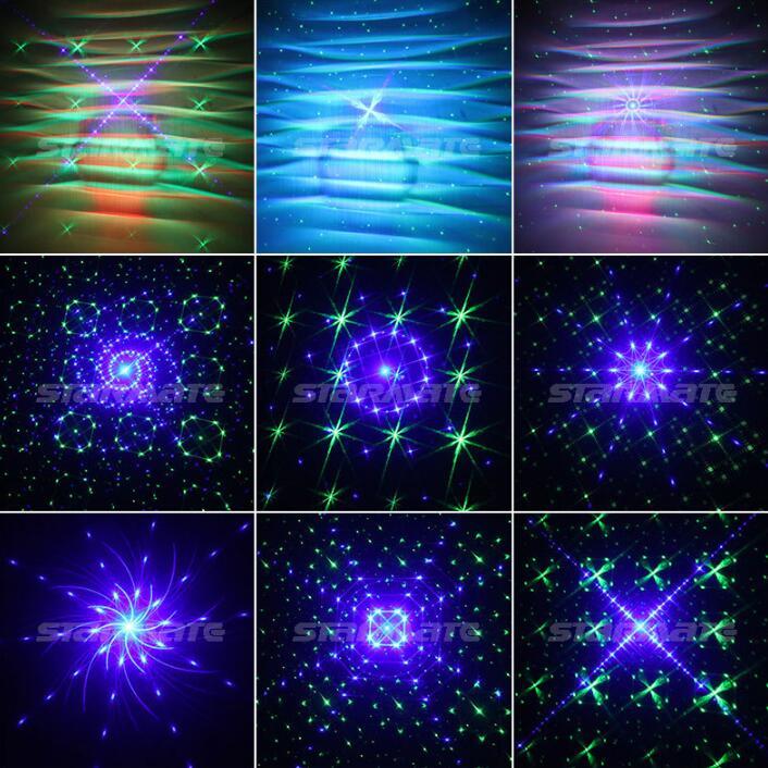 3 Lens Red Green Blue Wavy Galaxy 48 patterns Party DJ Bar remote Laser Light Yc