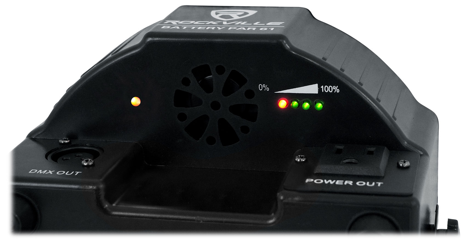 Rockville BATTERY PAR 61 Rechargeable RGBWA+UV DMX DJ STAGE Wash Light+Remote