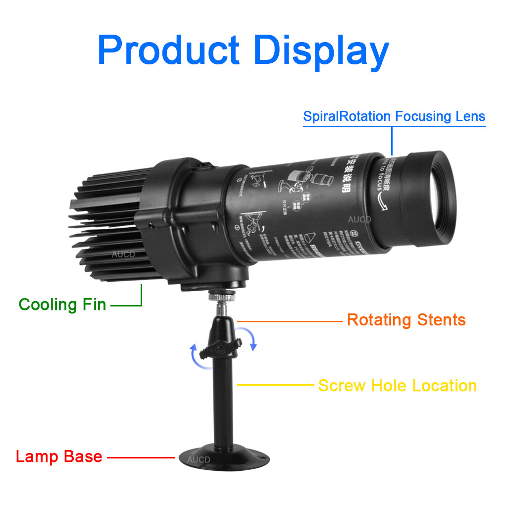 20W LED Static HD Zoom AD Logo Projector Lights For Party Indoor Show Gobo Lamps